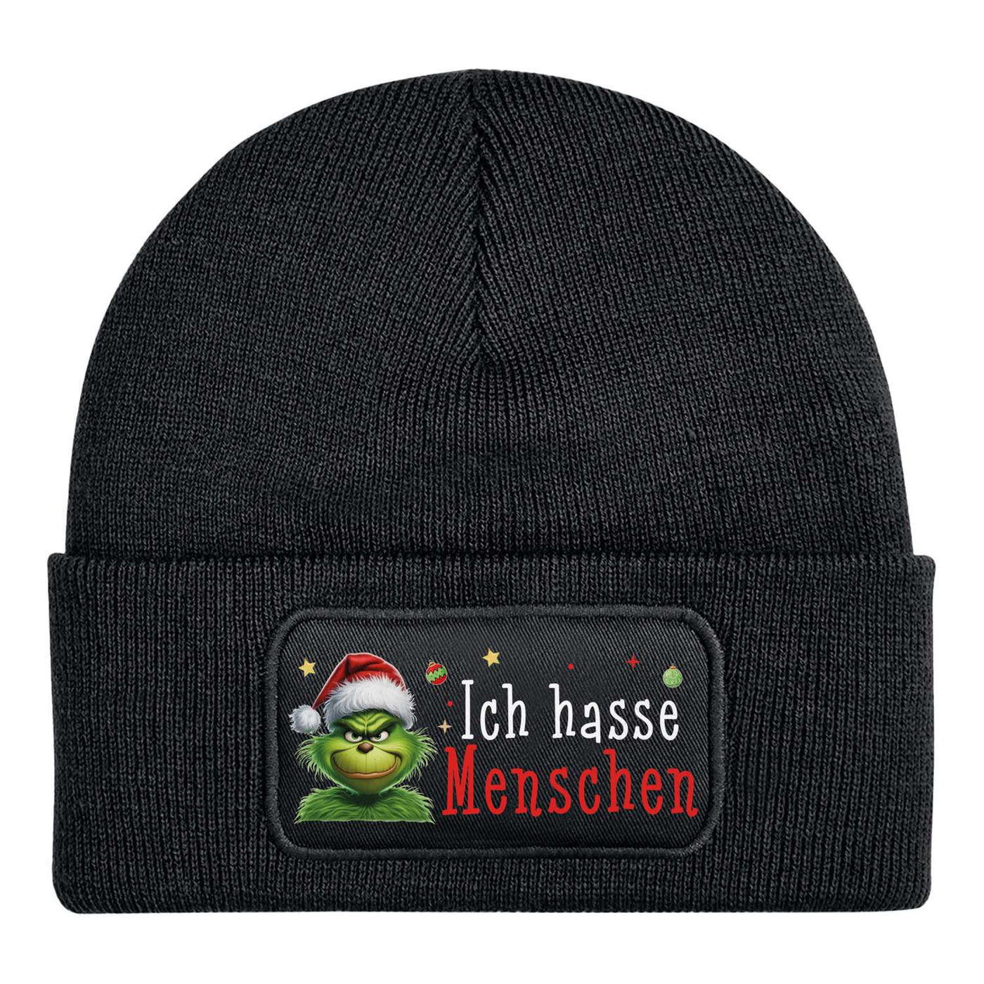 Beanie Mütze - Grinch - Ich hasse Menschen (CS)