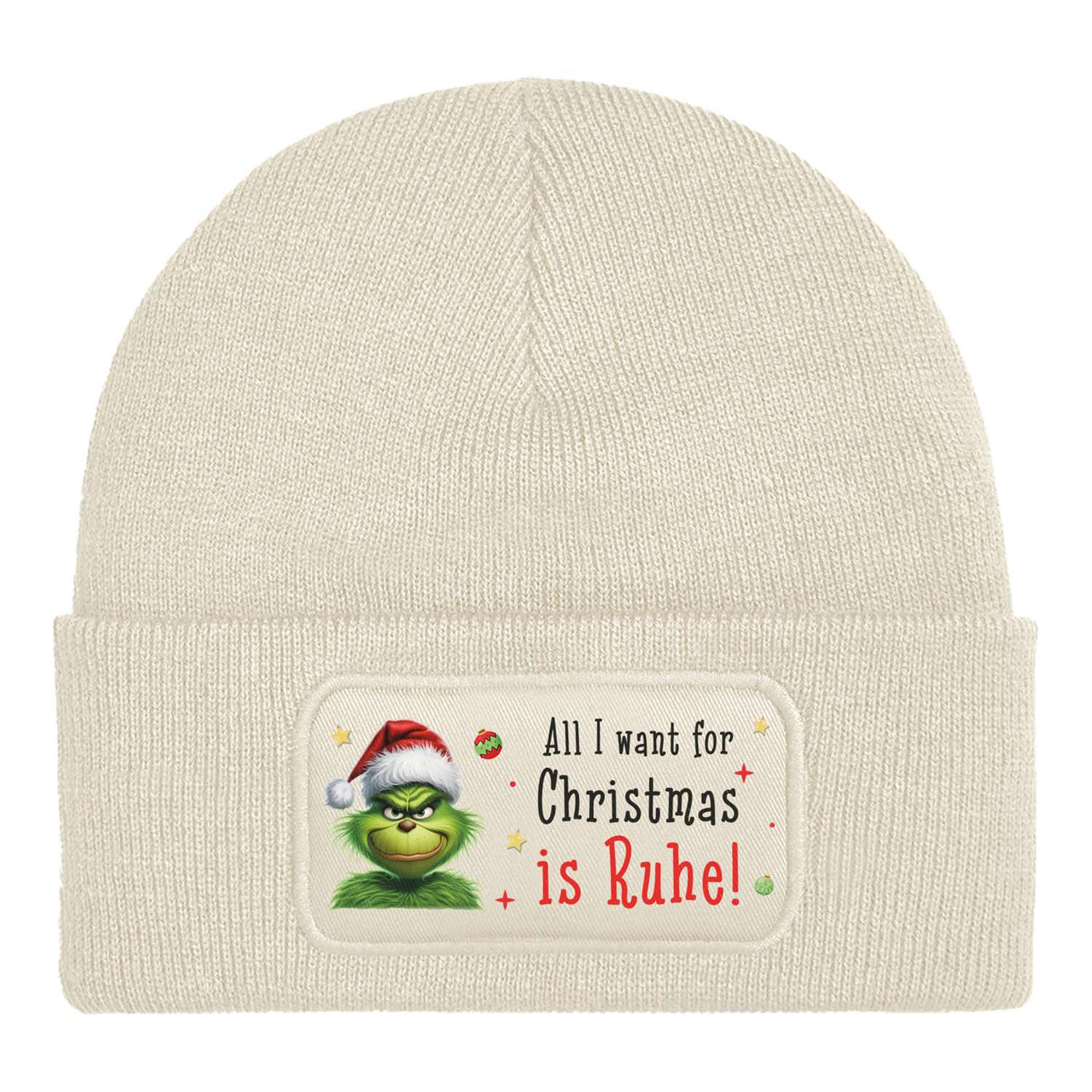 Beanie Mütze - Grinch - All I want for Christmas is Ruhe! (CS)