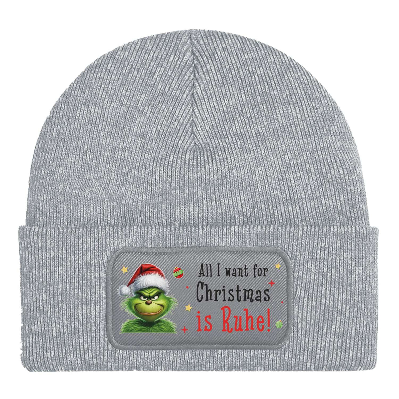 Beanie Mütze - Grinch - All I want for Christmas is Ruhe! (CS)