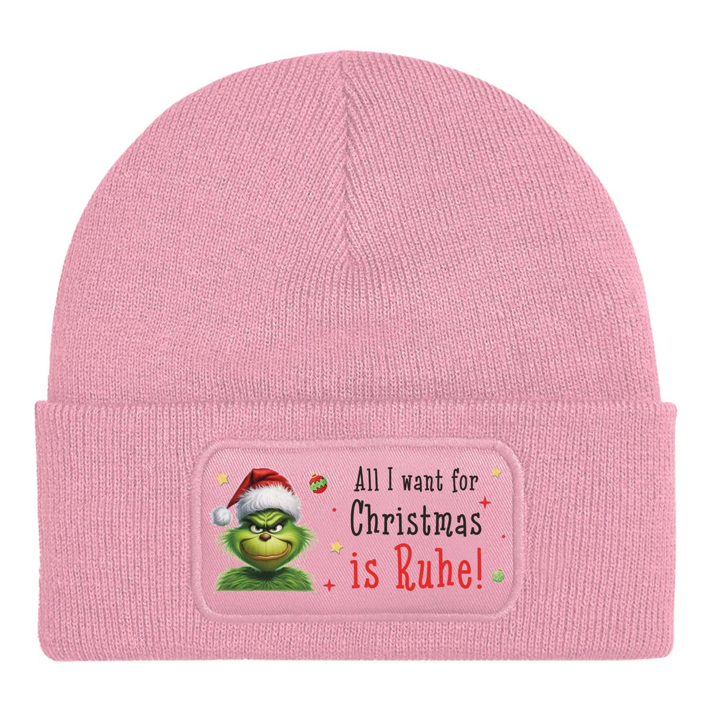 Beanie Mütze - Grinch - All I want for Christmas is Ruhe! (CS)