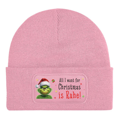 Beanie Mütze - Grinch - All I want for Christmas is Ruhe! (CS)