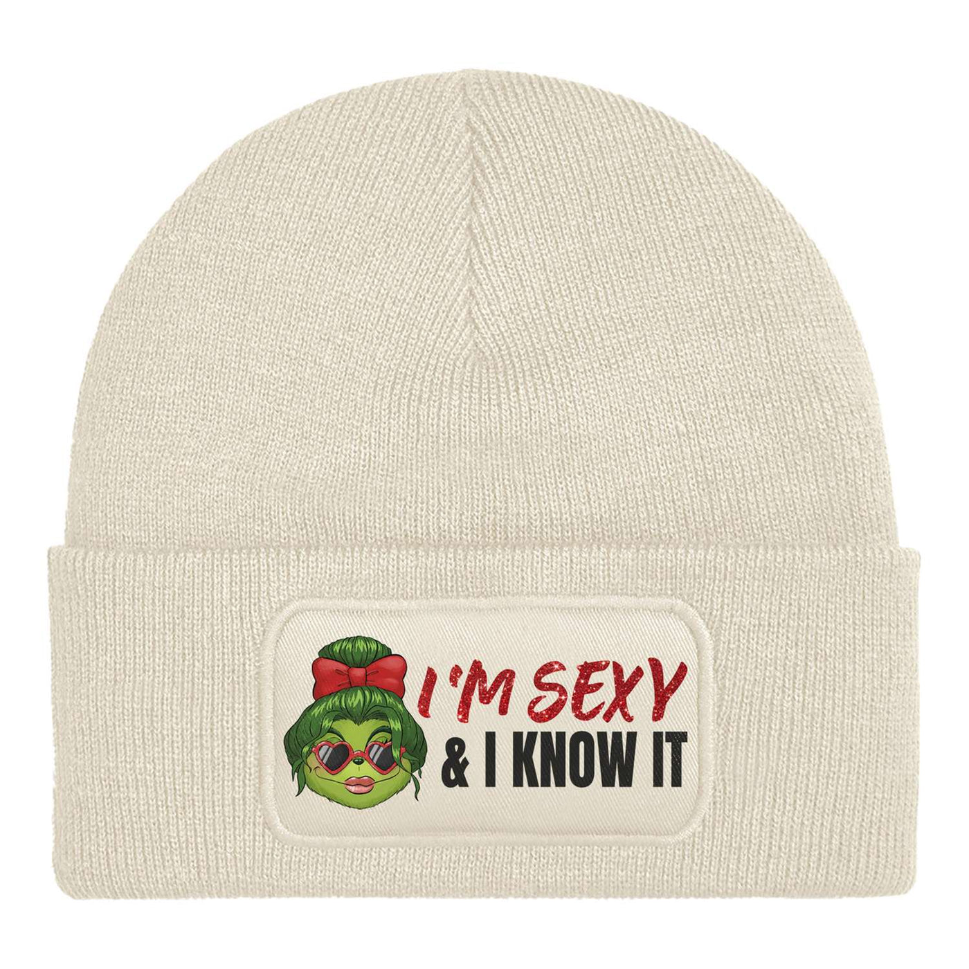 Beanie Mütze - Miss Grinch - I'm sexy and I know it