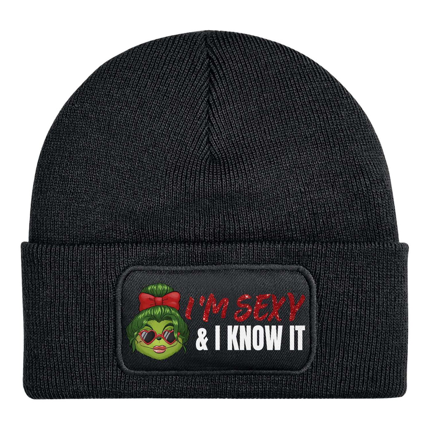 Beanie Mütze - Miss Grinch - I'm sexy and I know it