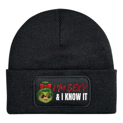 Beanie Mütze - Miss Grinch - I'm sexy and I know it