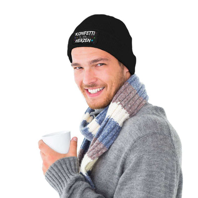 Beanie Mütze - Konfetti im Herzen