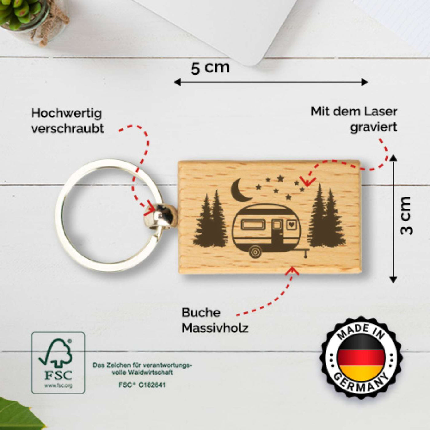 Schlüsselanhänger - Camper (Motiv)