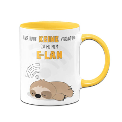 Bild: Faultier Tasse - Habe heute keine Verbindung zu meinem E-LAN Geschenkidee