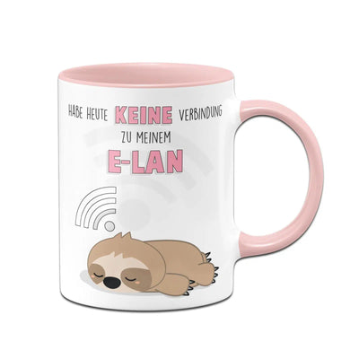 Bild: Faultier Tasse - Habe heute keine Verbindung zu meinem E-LAN Geschenkidee