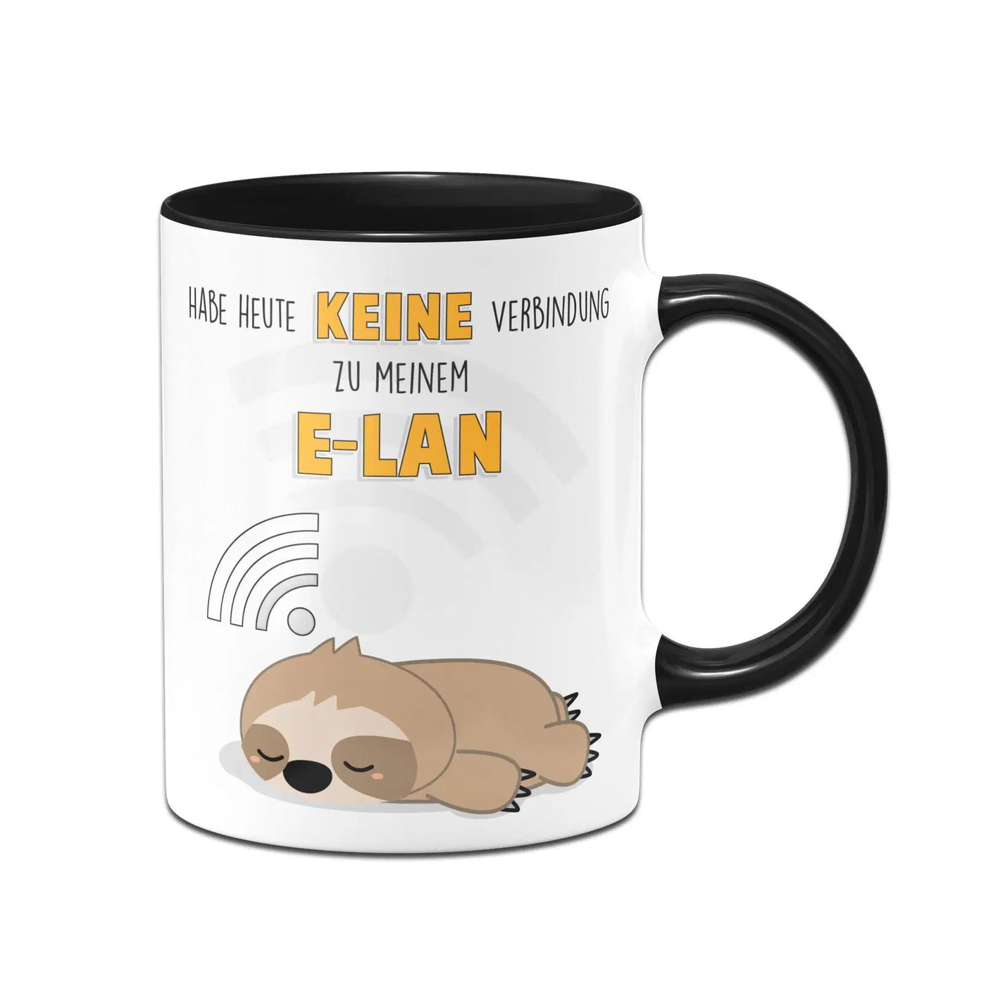 Bild: Faultier Tasse - Habe heute keine Verbindung zu meinem E-LAN Geschenkidee