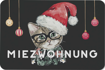 Fußmatte - Miezwohnung Weihnachtsedition