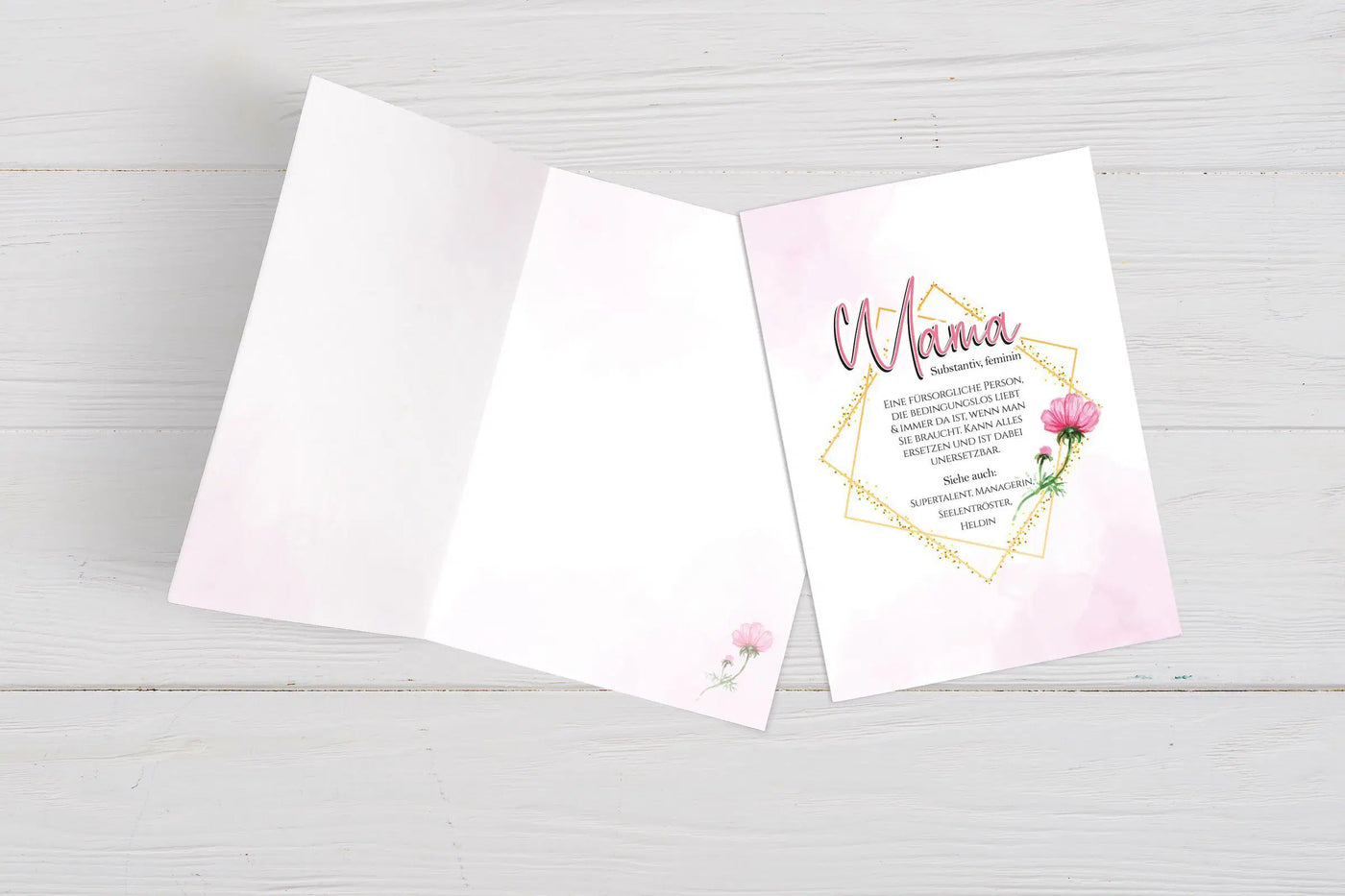 Bild: Grußkarte - Definition Mama Geschenkidee