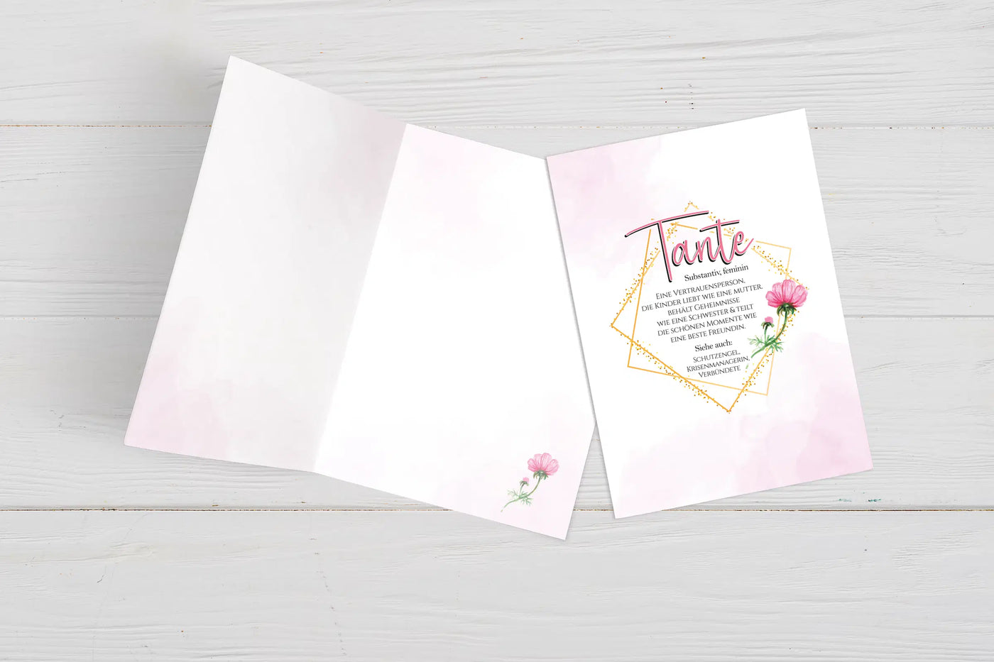 Grußkarte - Definition Tante