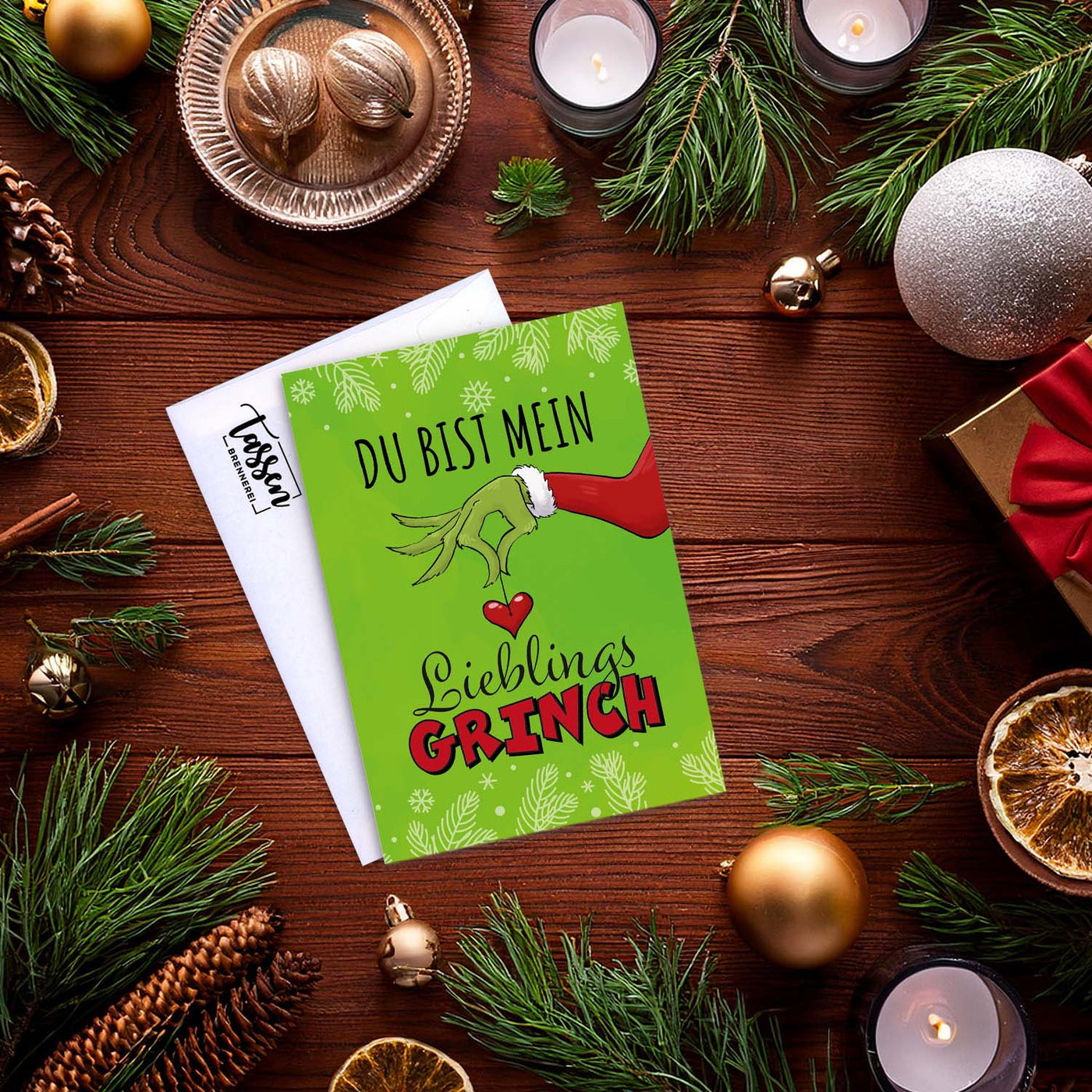 Weihnachtskarte - Grinch - Du bist mein Lieblings-Grinch