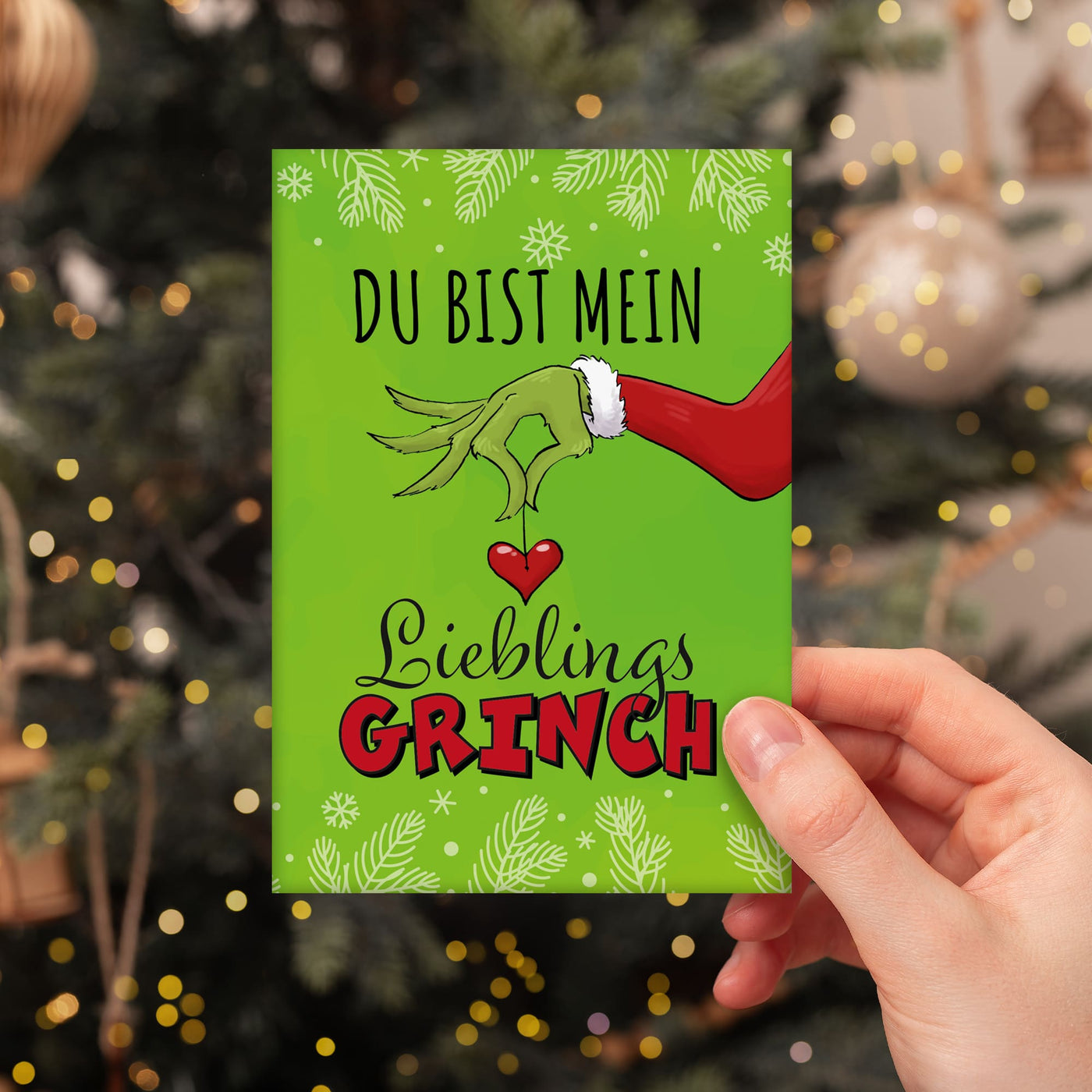 Weihnachtskarte - Grinch - Du bist mein Lieblings-Grinch