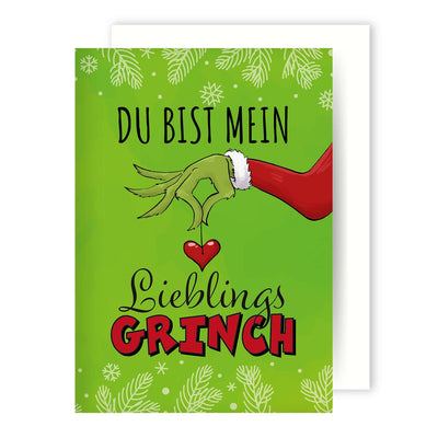 Weihnachtskarte - Grinch - Du bist mein Lieblings-Grinch