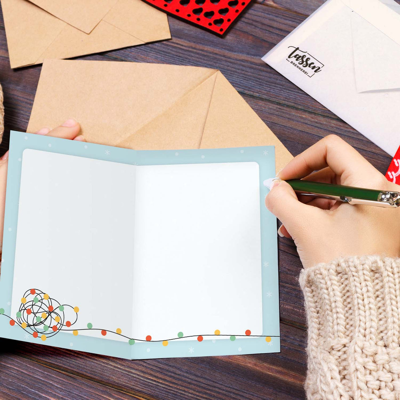 Weihnachtskarte - Grinch - Schöne scheiß Weihnachten (Mittelfinger)