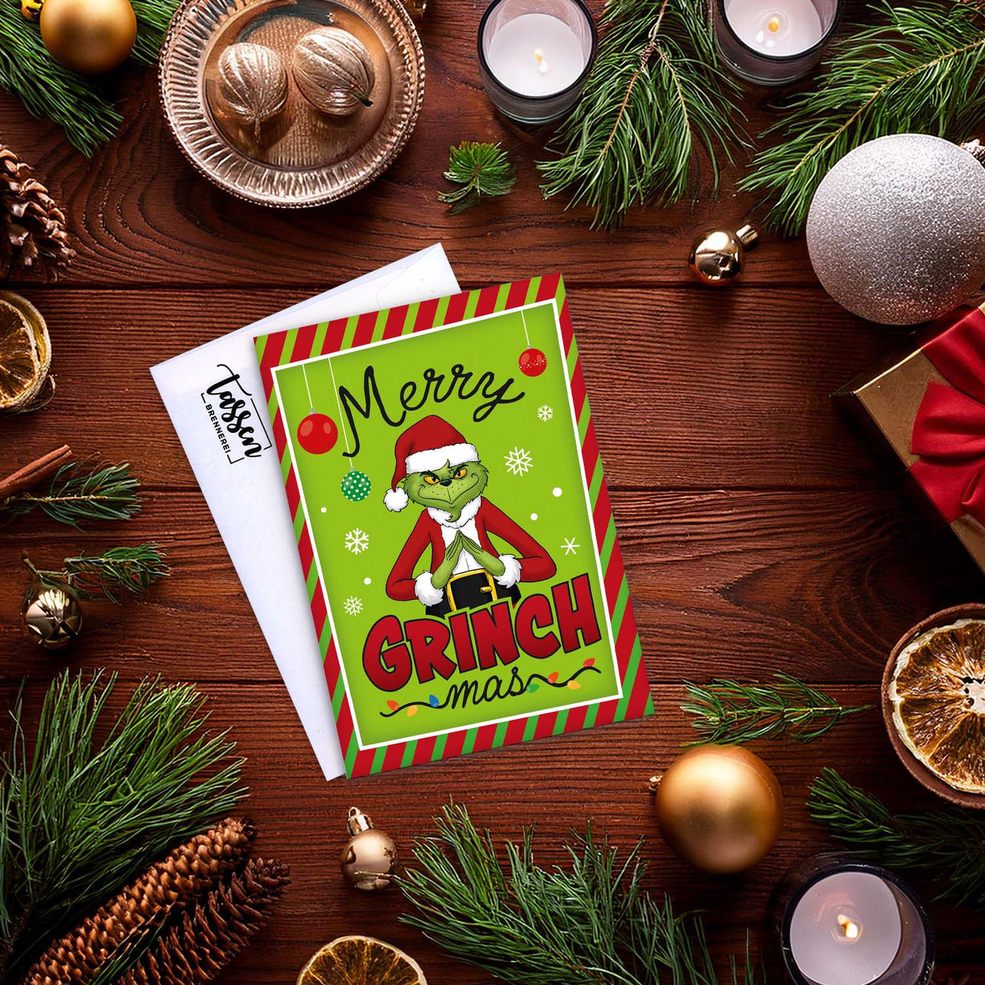 Weihnachtskarte - Grinch - Merry Grinchmas