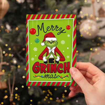 Weihnachtskarte - Grinch - Merry Grinchmas