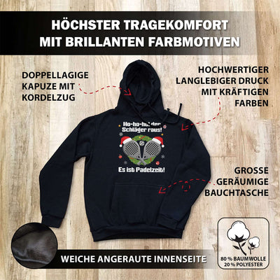 Hoodie - Ho-ho-hol den Schläger raus! Es ist Padelzeit!