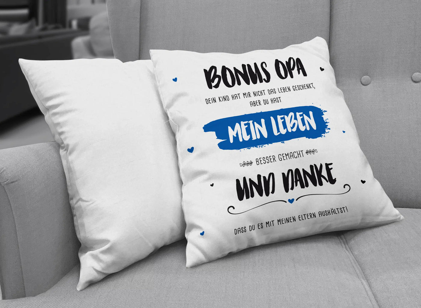 Kissen - Bonus Opa, du hast mein Leben besser gemacht