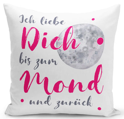 Bild: Kissen - Ich liebe Dich bis zum Mond und zurück Geschenkidee
