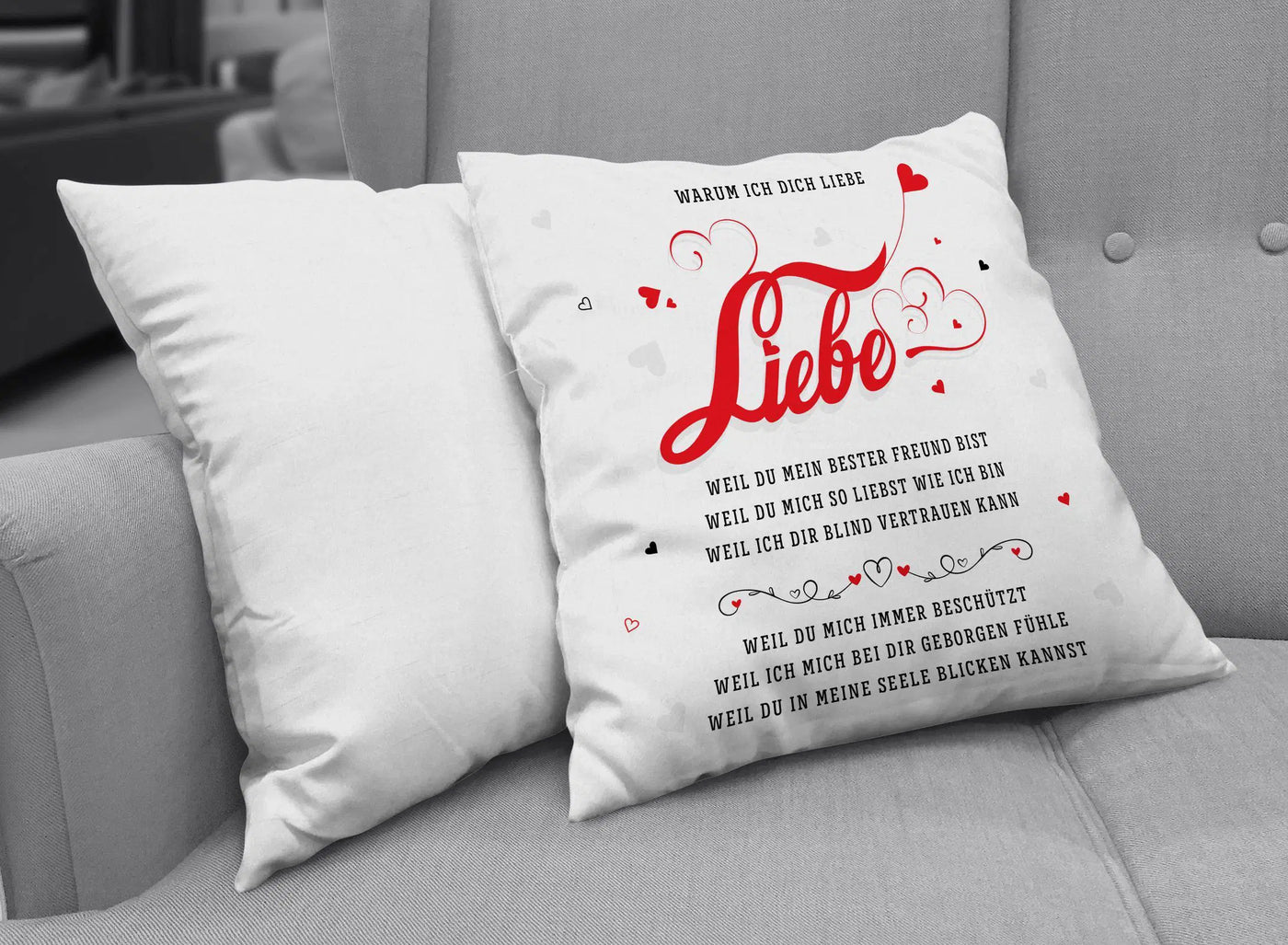 Bild: Kissen - Warum Ich Dich Liebe Geschenkidee