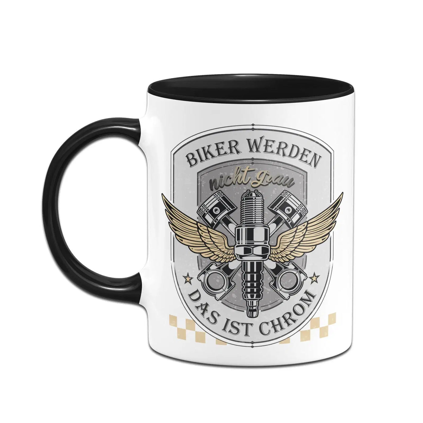 Bild: Motorrad Tasse - Biker werden nicht grau das ist Chrom Geschenkidee