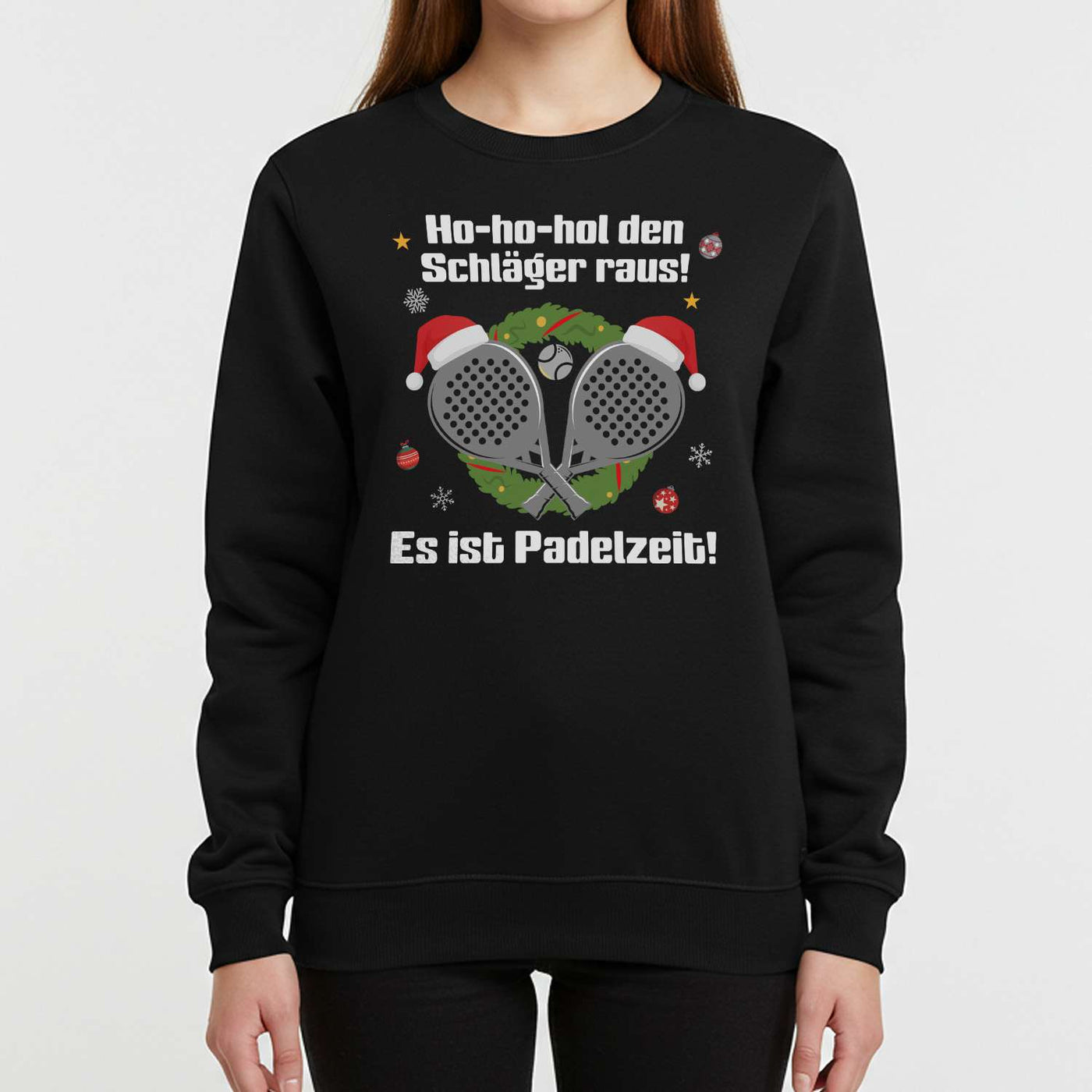 Weihnachtspullover - Ho-ho-hol den Schläger raus! Es ist Padelzeit!