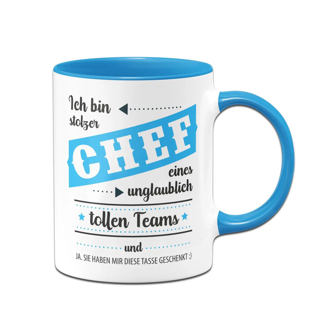 Tasse Mit Spruch „Ich Bin Stolze Chefin Eines Unglaublich Tollen Teams“ – Beidseitig Bedruckt, Spülmaschinenfest, 330 Ml, In Grün