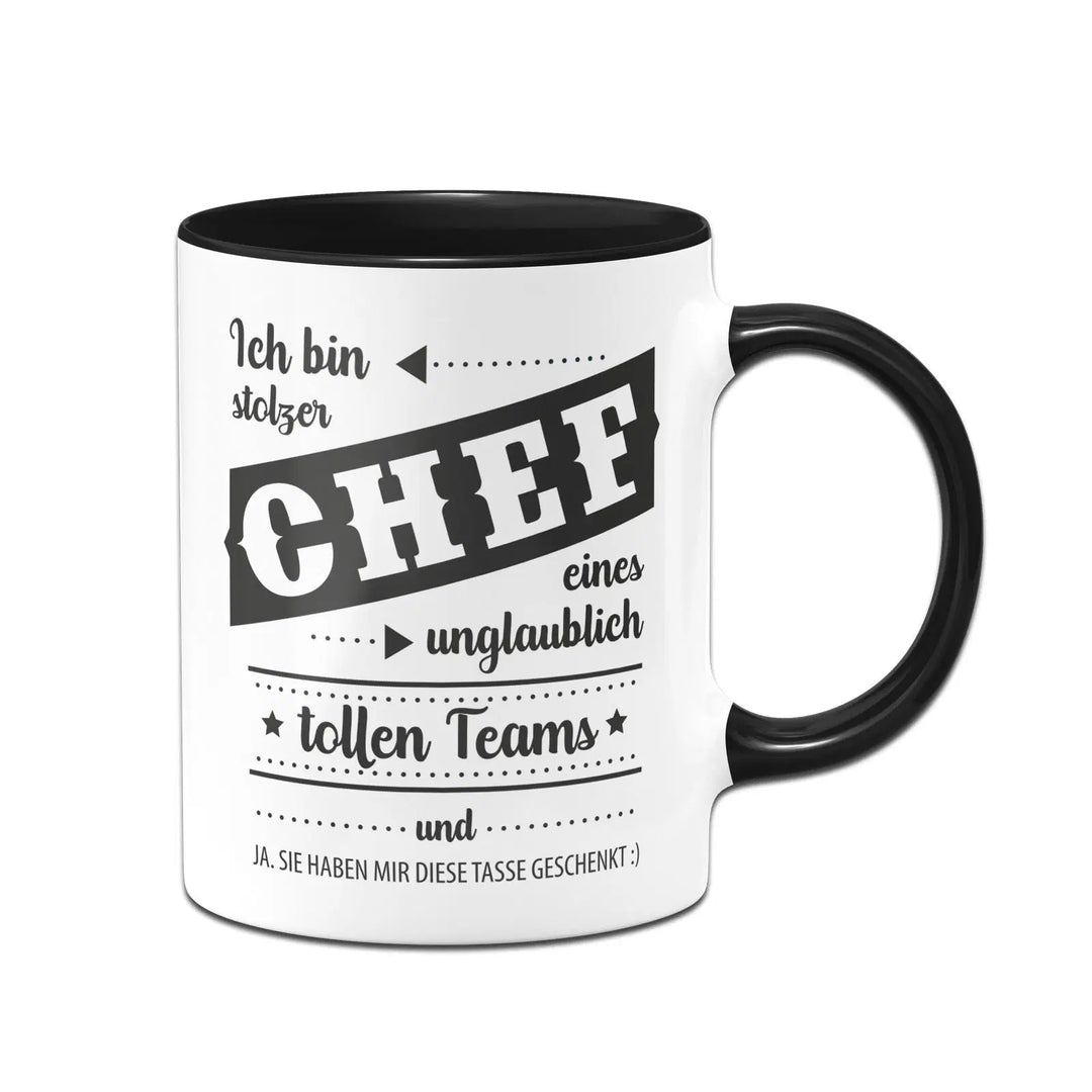 Tazza Ufficio Umoristica "Ich Bin Der Chef..." - Ceramica, Lavabile In Lavastoviglie, 380g