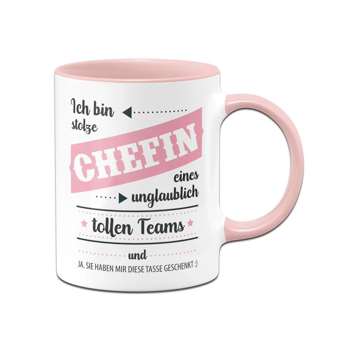 Tasse für die Chefin vom Team: Ein Geschenk zum gemeinsamen Lachen – Tassenbrennerei