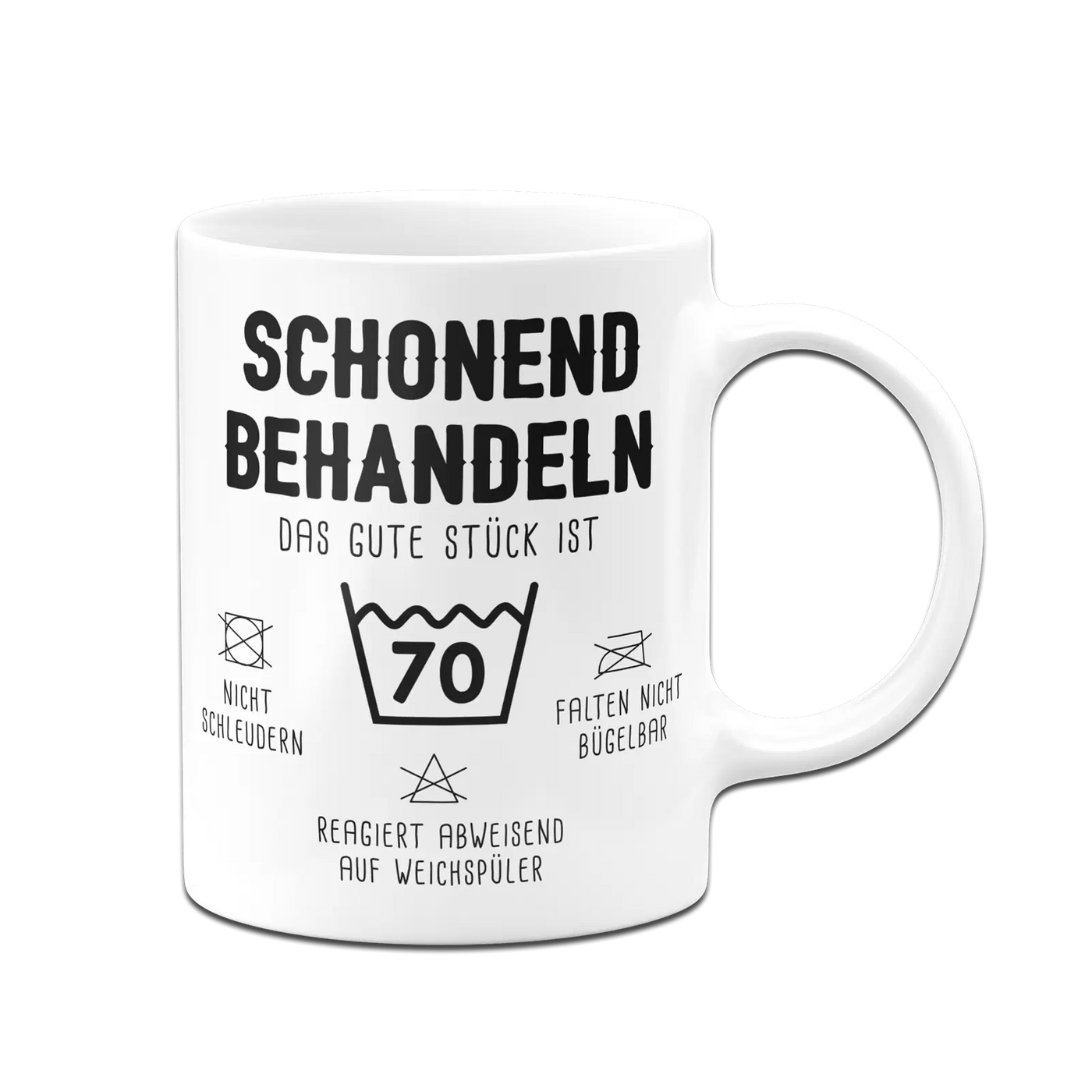 Tasse - Schonend behandeln Das gute Stück ist - Zahl - (runder Geburtstag)