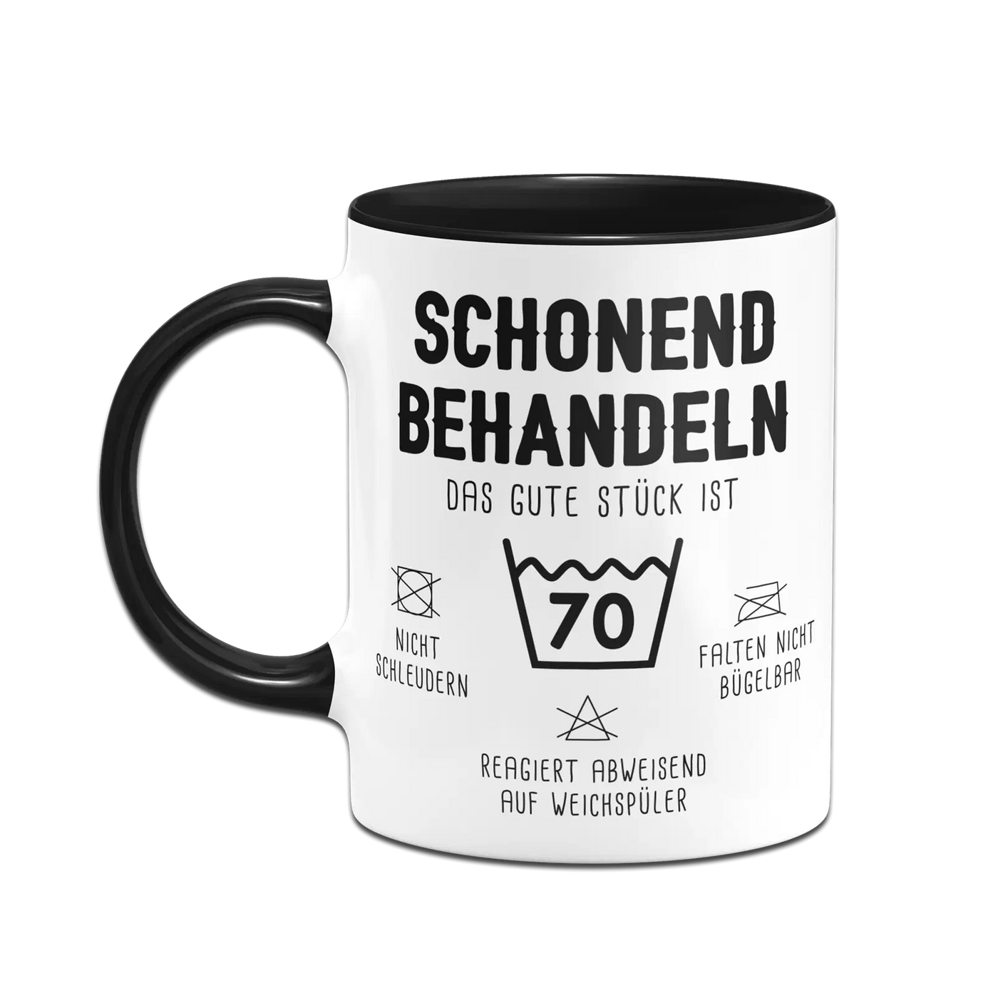 Tasse - Schonend behandeln Das gute Stück ist - Zahl - (runder Geburtstag)
