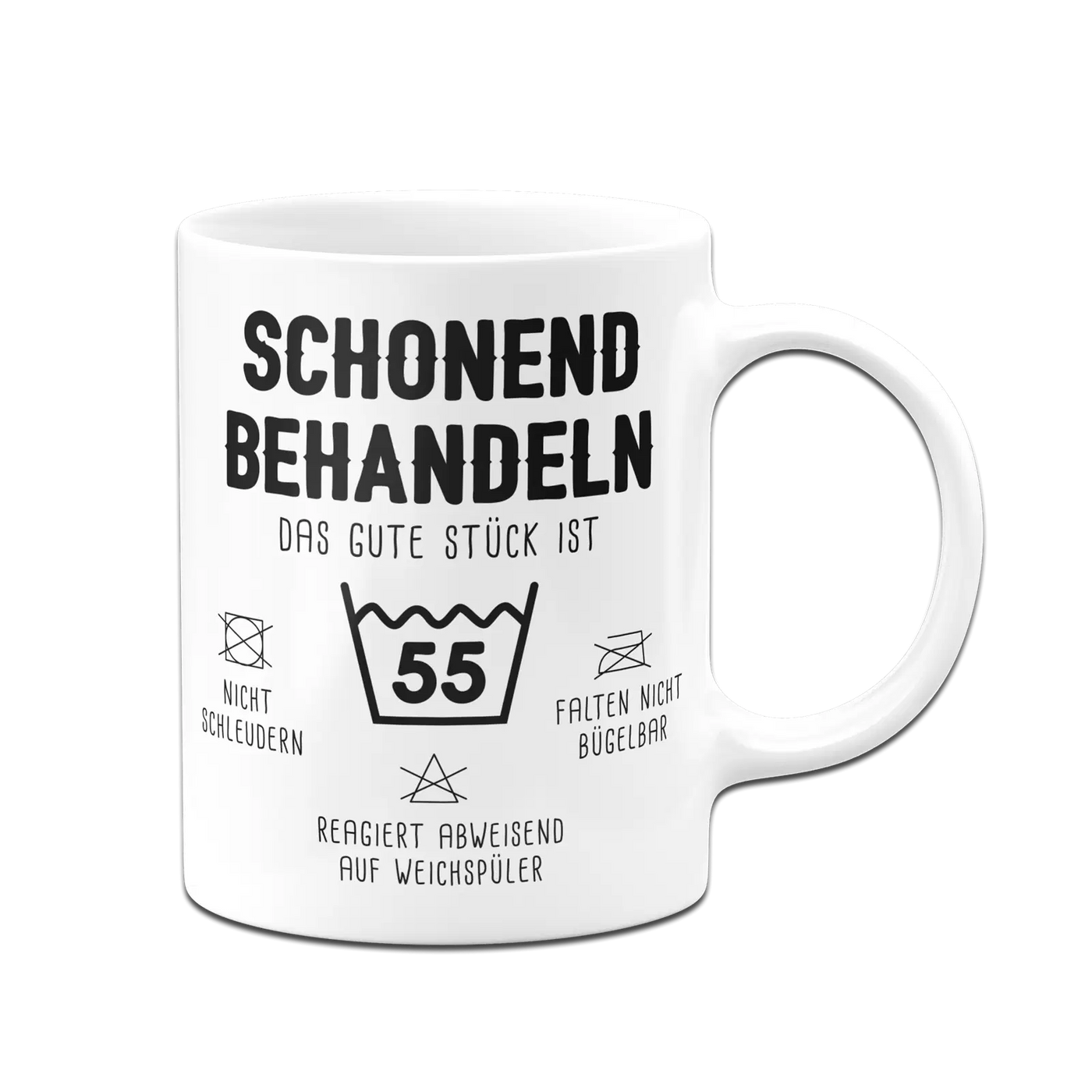 Tasse - Schonend behandeln Das gute Stück ist - Zahl - (runder Geburtstag)