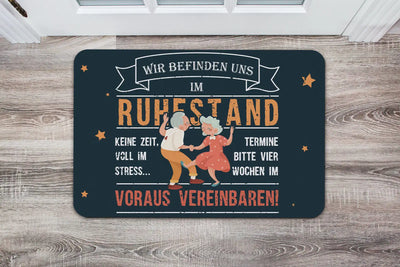 Bild: Fußmatte - Wir befinden uns im Ruhestand Geschenkidee
