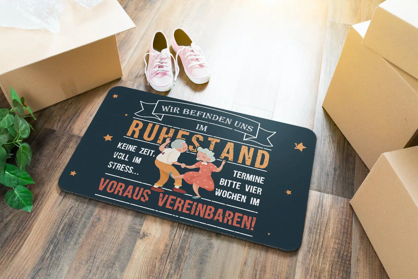Bild: Fußmatte - Wir befinden uns im Ruhestand Geschenkidee