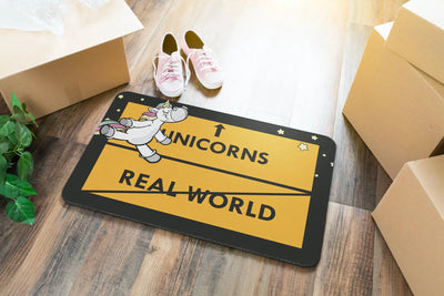Bild: Einhorn Fußmatte - Unicorns Real World Geschenkidee