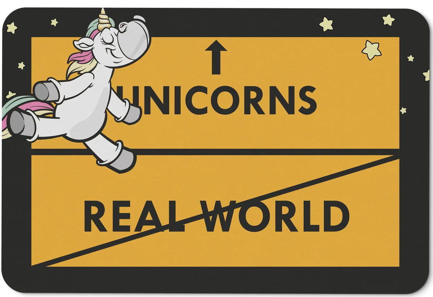 Bild: Einhorn Fußmatte - Unicorns Real World Geschenkidee