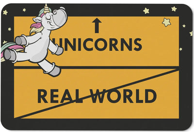 Bild: Einhorn Fußmatte - Unicorns Real World Geschenkidee