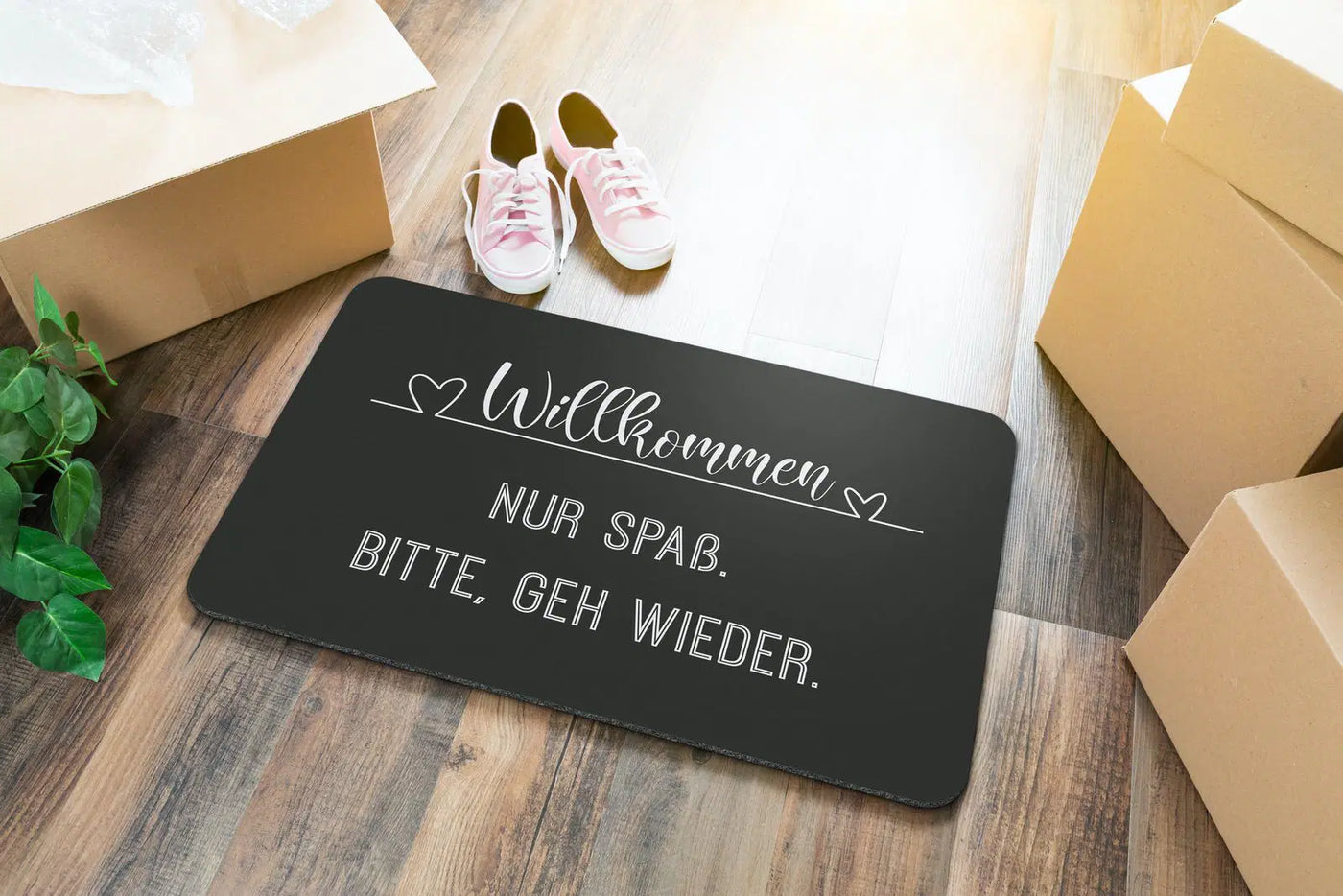 Bild: Fußmatte - Willkommen Nur Spaß Bitte geh wieder Geschenkidee