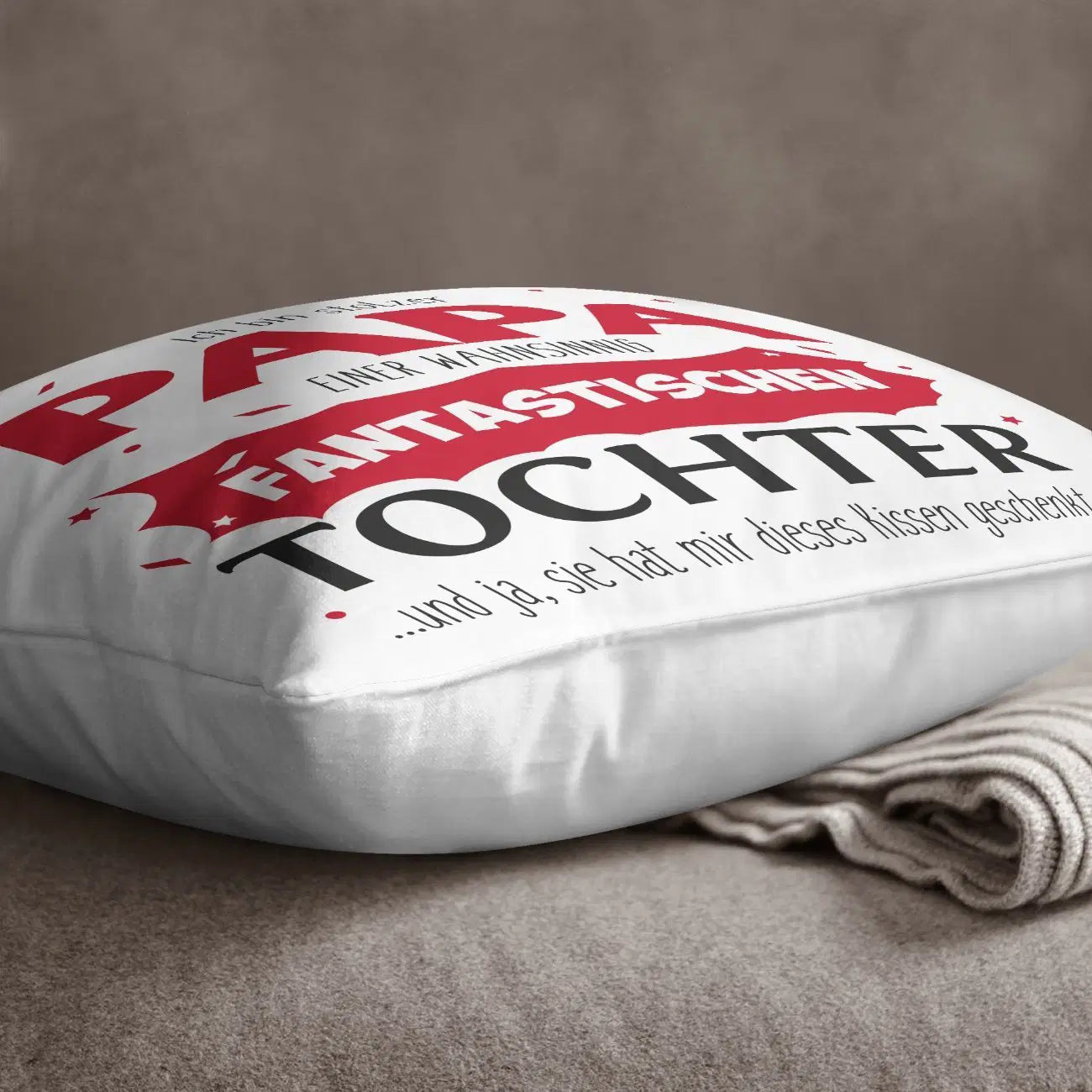 Bild: Kissen - Stolzer Papa einer fantastischen Tochter Geschenkidee