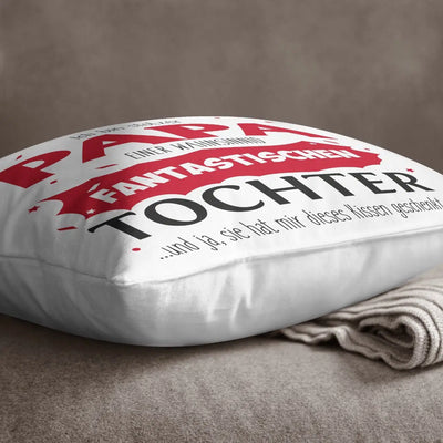 Bild: Kissen - Stolzer Papa einer fantastischen Tochter Geschenkidee