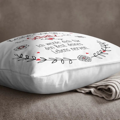 Bild: Kissen - Keine Sorge Schatz ich werde Dich für den Rest deines Lebens Nerven Geschenkidee