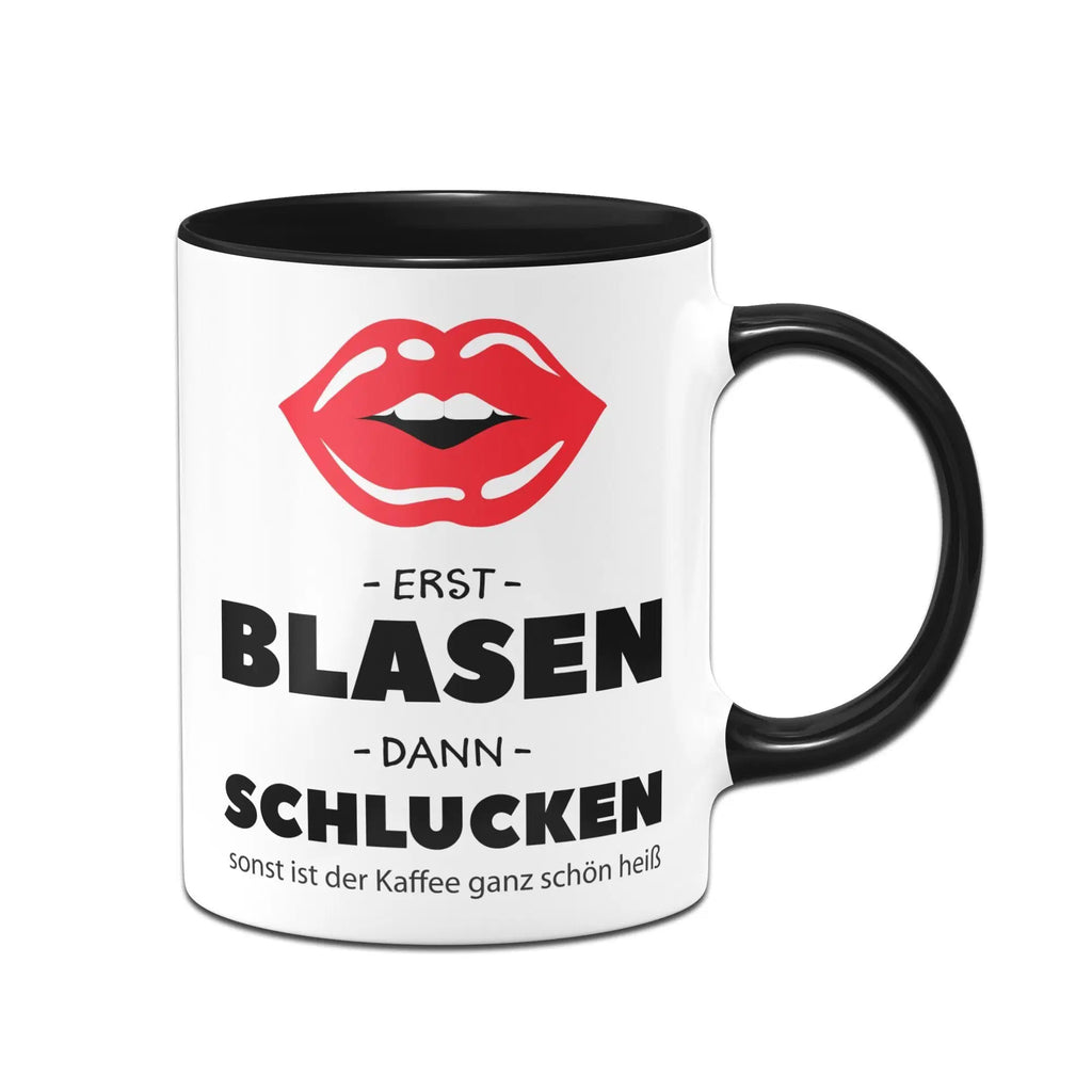 Emaille Becher 0,5 L 'ERST Blasen – DANN Schlucken' – Robuste Tasse Für Kaffee, Lagerfeuer & Outdoor