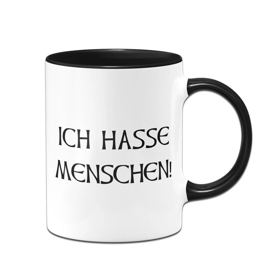 Tasse Humoristique 'J'Hais Les Matins, Les Matinaux Et Les Gens' - Mug Céramique 330ml Imprimé Recto-Verso, Cadeau Drôle
