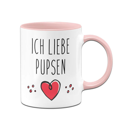 Bild: Tasse - Ich liebe Pupsen mit Herz Geschenkidee