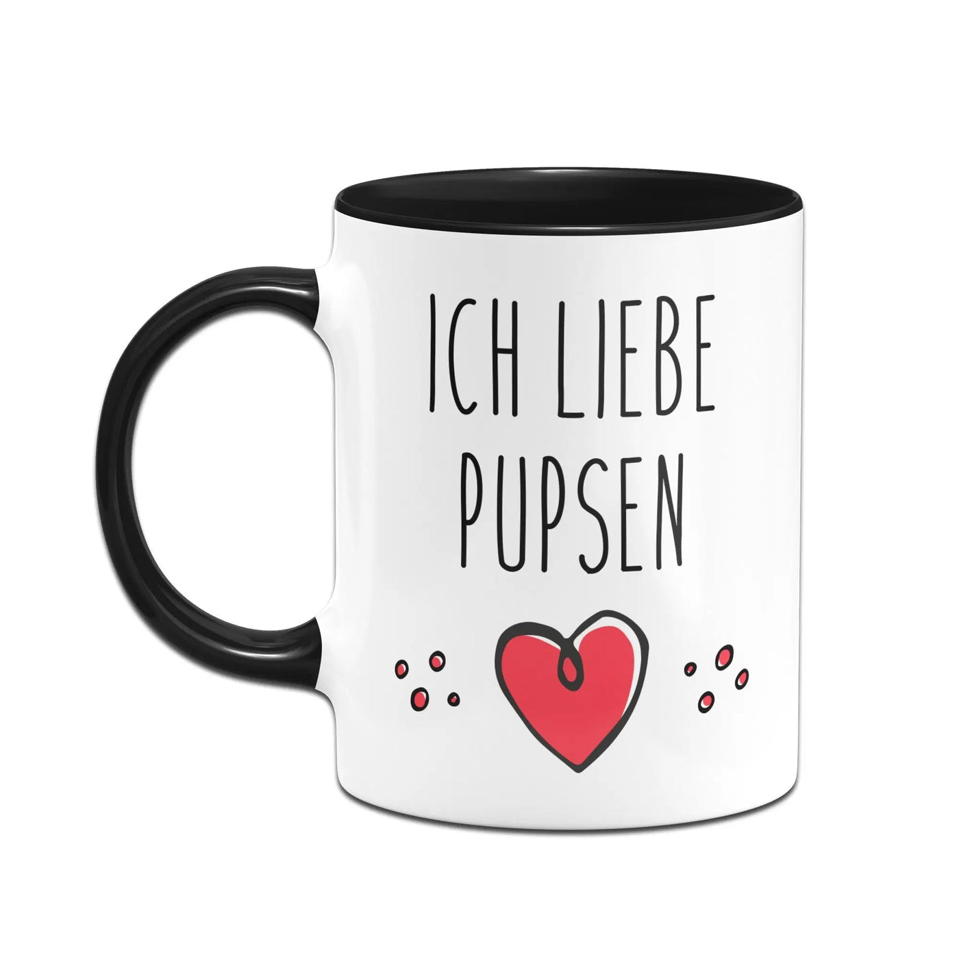 Bild: Tasse - Ich liebe Pupsen mit Herz Geschenkidee