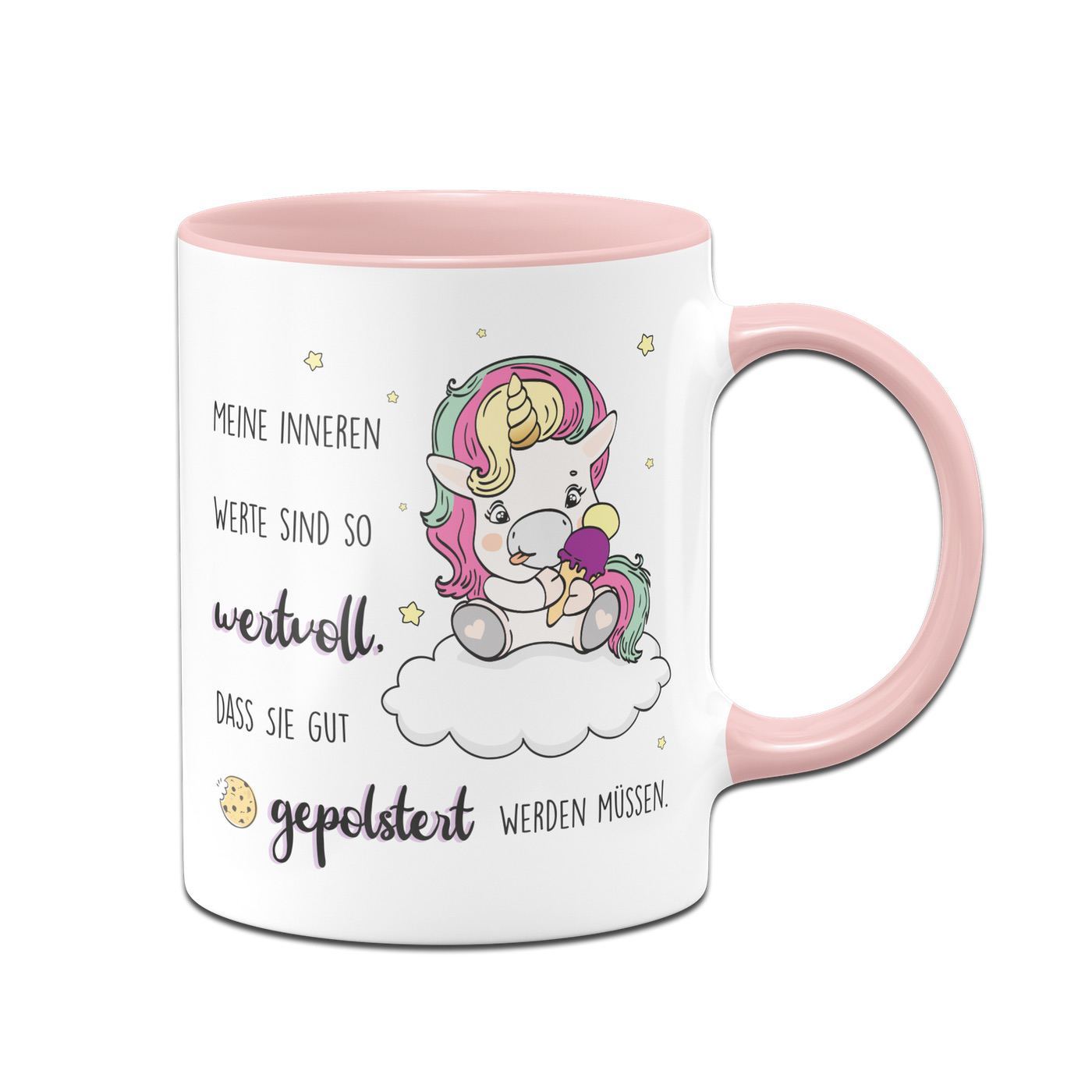 Bild: Einhorn Tasse - Meine inneren Werte sind so wertvoll Geschenkidee