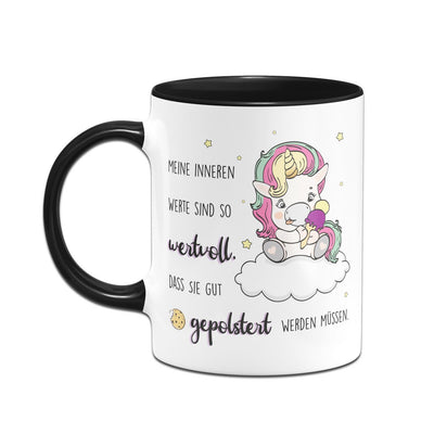 Bild: Einhorn Tasse - Meine inneren Werte sind so wertvoll Geschenkidee