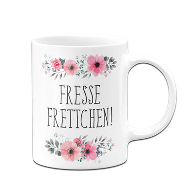 Bild: Tasse - Fresse Frettchen! - blumig Geschenkidee